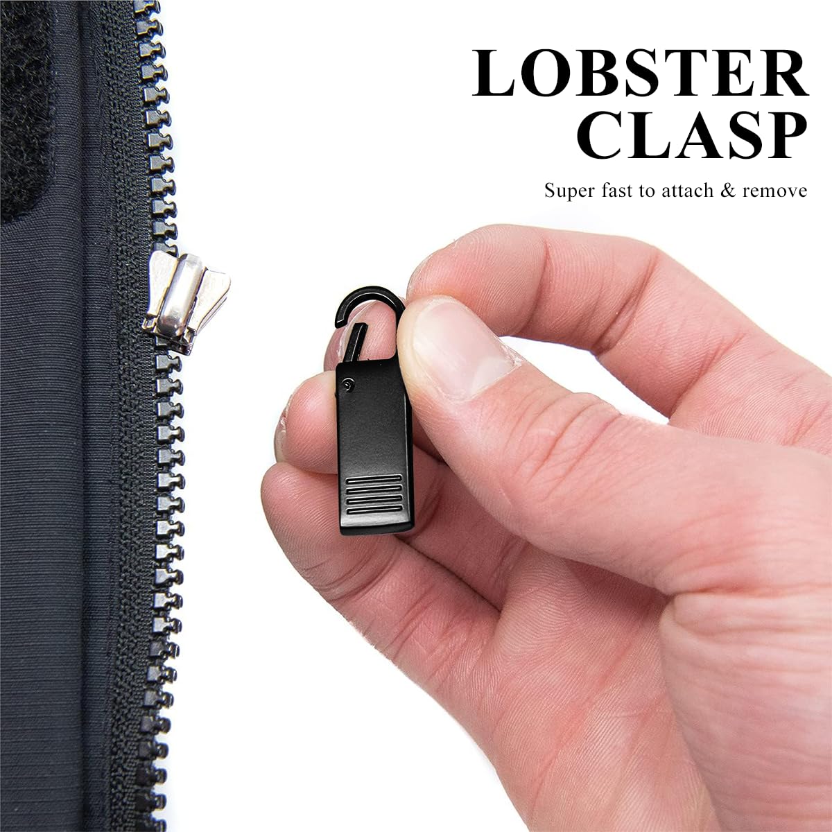 HASTHIP 10pcs Zipper Pulls Tabs Replacement, Detachable Metal Zipper Pull, Quick Release Black Zipper Puller Repair Kit for Jackets Jeans Boots Backpacks Suitcases Purses HASTHIP 10pcs Zipper Pulls Tabs Replacement, Detachable Metal Zipper Pull, Quick Release Black Zipper Puller Repair Kit for Jackets Jeans Boots Backpacks Suitcases Purses